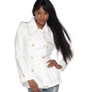 Rachel Zoe White Trench Raincoat